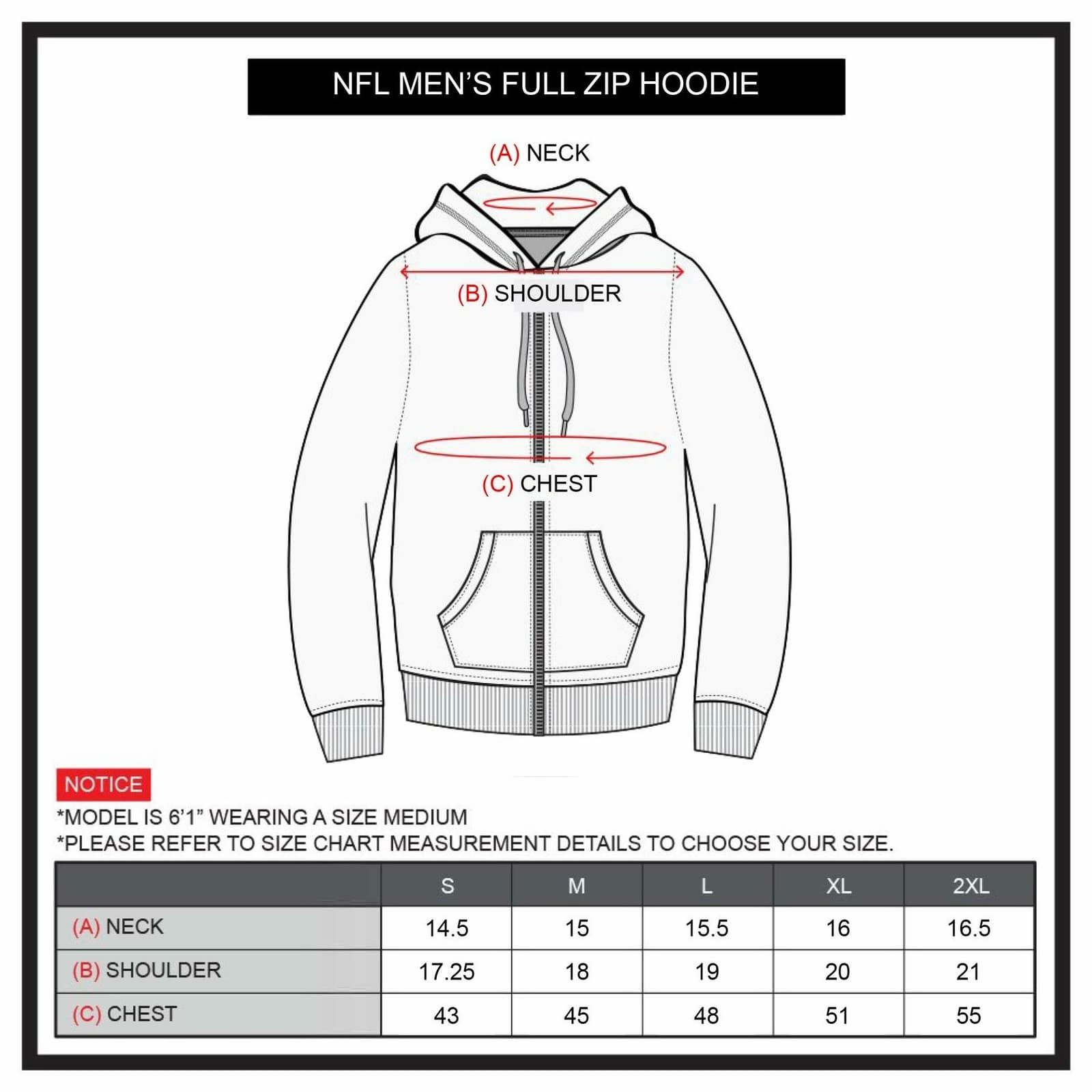 Ultra Game Men's Atlanta Falcons Full Zip Letterman Hoodie Gray Medium $85 Value - Thumbnail 6