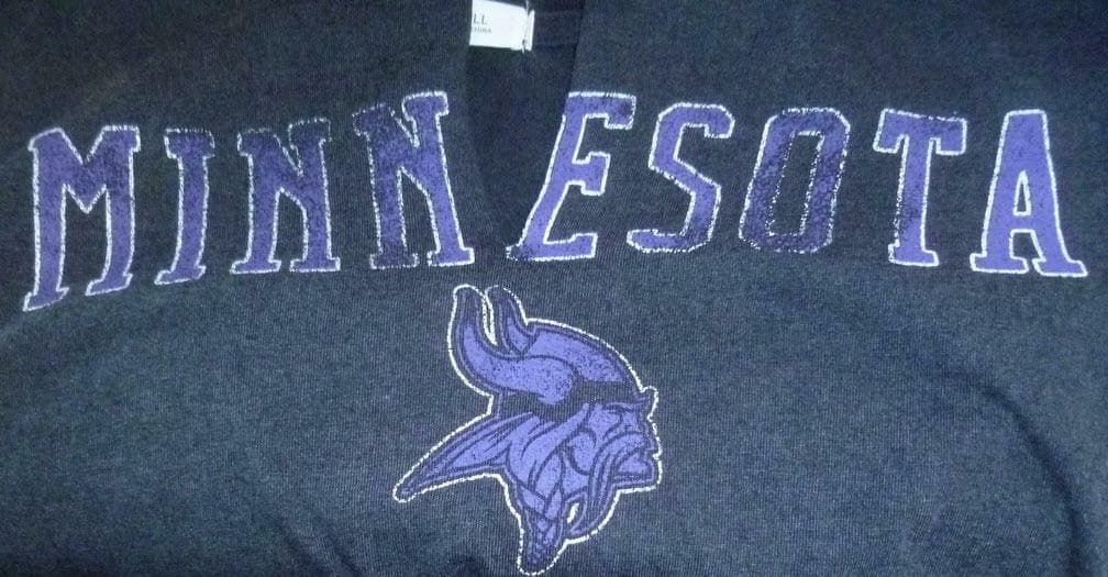 '47 Brand Women's Minnesota Vikings Gamma Slit Cotton Blend V-Neck Tee Black S - Thumbnail 2