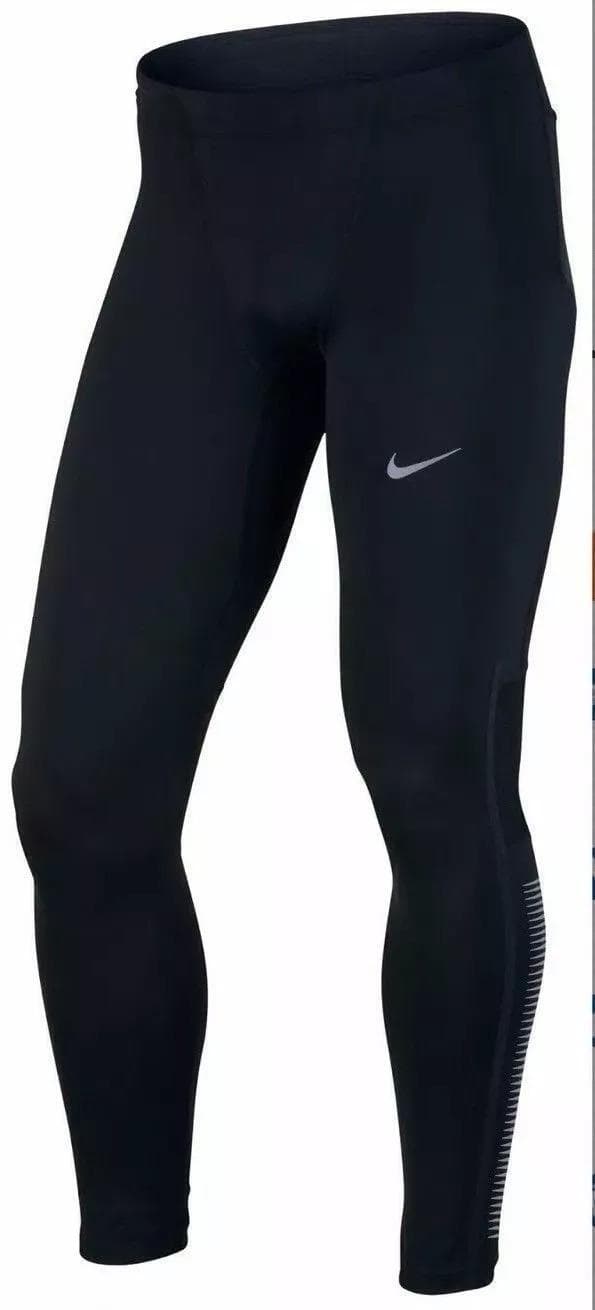 Nike Men's Power Tech Dri-Fit Reflective Training Tights Black Large - Thumbnail 3