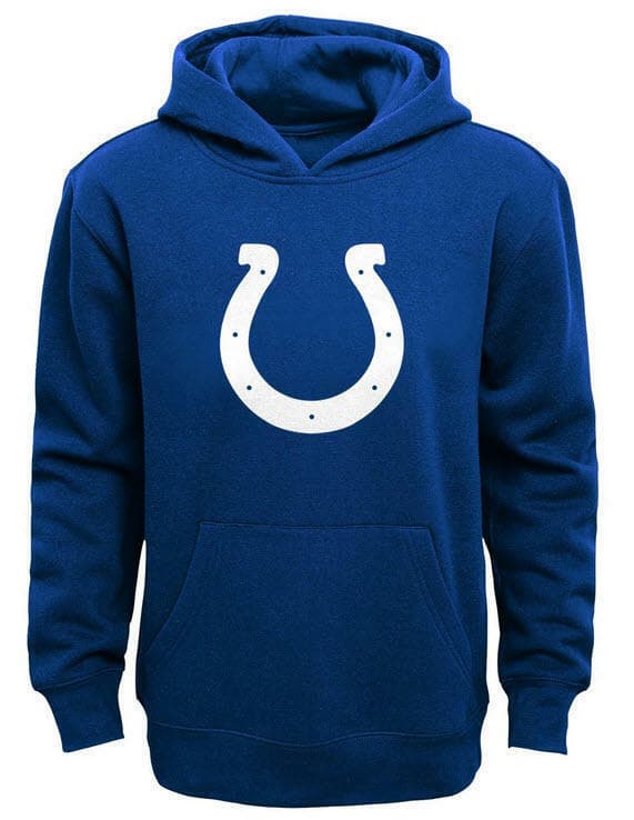 Outerstuff Boy's Indianapolis Colts Primary Logo Fleece Hoodie Blue Medium - Thumbnail 4