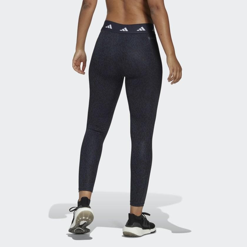 adidas Women's Pixeled Camo High Rise Aeroready Leggings Blue Small - Thumbnail 3
