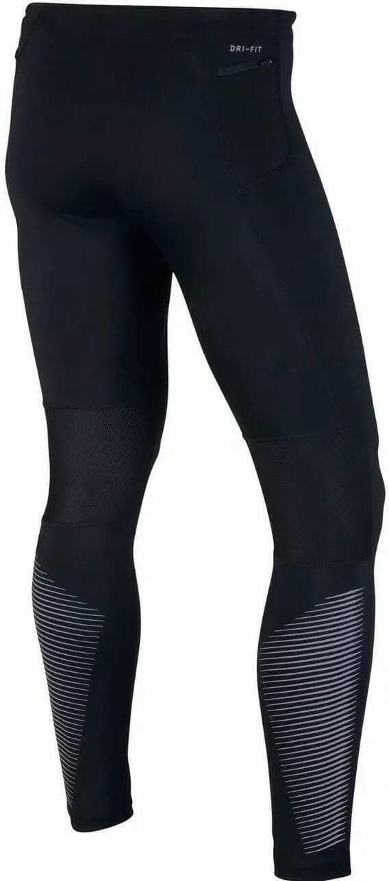 Nike Men's Power Tech Dri-Fit Reflective Training Tights Black Large - Thumbnail 2