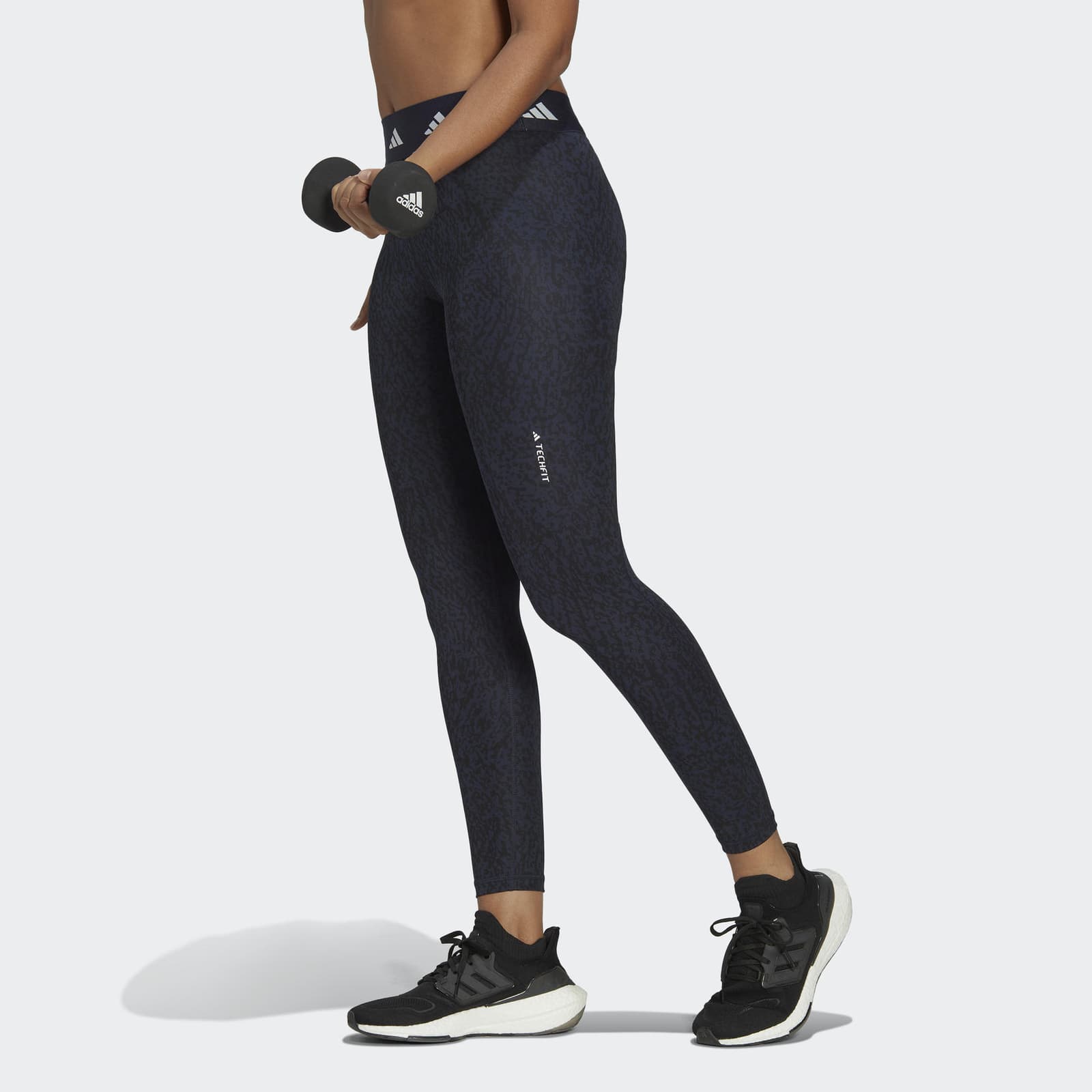 adidas Women's Pixeled Camo High Rise Aeroready Leggings Blue Small - Thumbnail 2