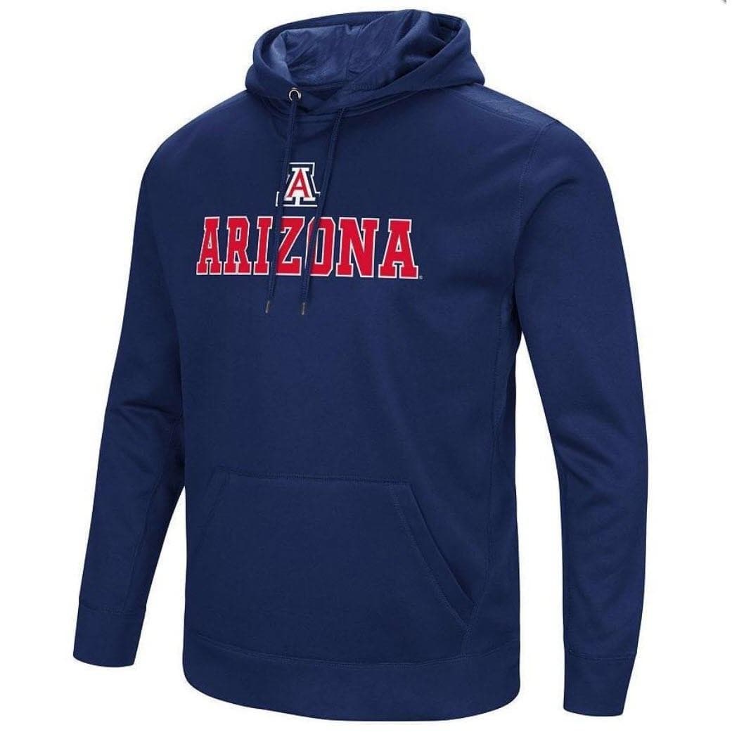 Colosseum Men's Arizona Wildcats Performance Polyester Surge Hoodie Blue Medium - Thumbnail 3