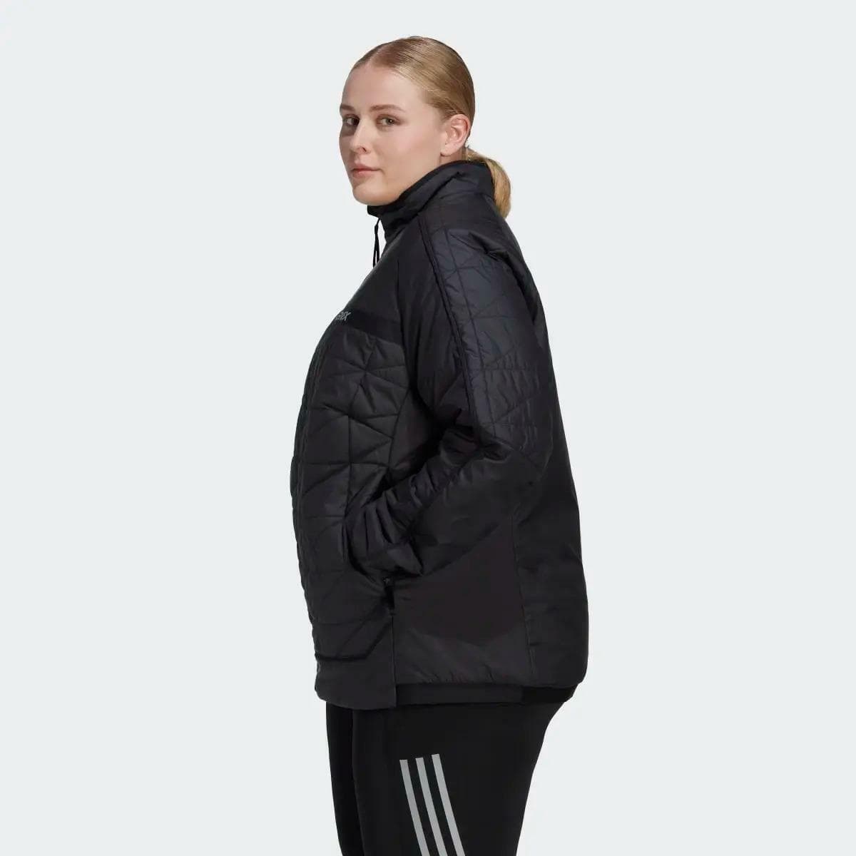 adidas Terrex Women's Multi Insulated Puffer Jacket Black 2XL $170 Value - Thumbnail 3