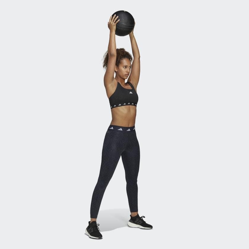 adidas Women's Pixeled Camo High Rise Aeroready Leggings Blue Small - Thumbnail 4