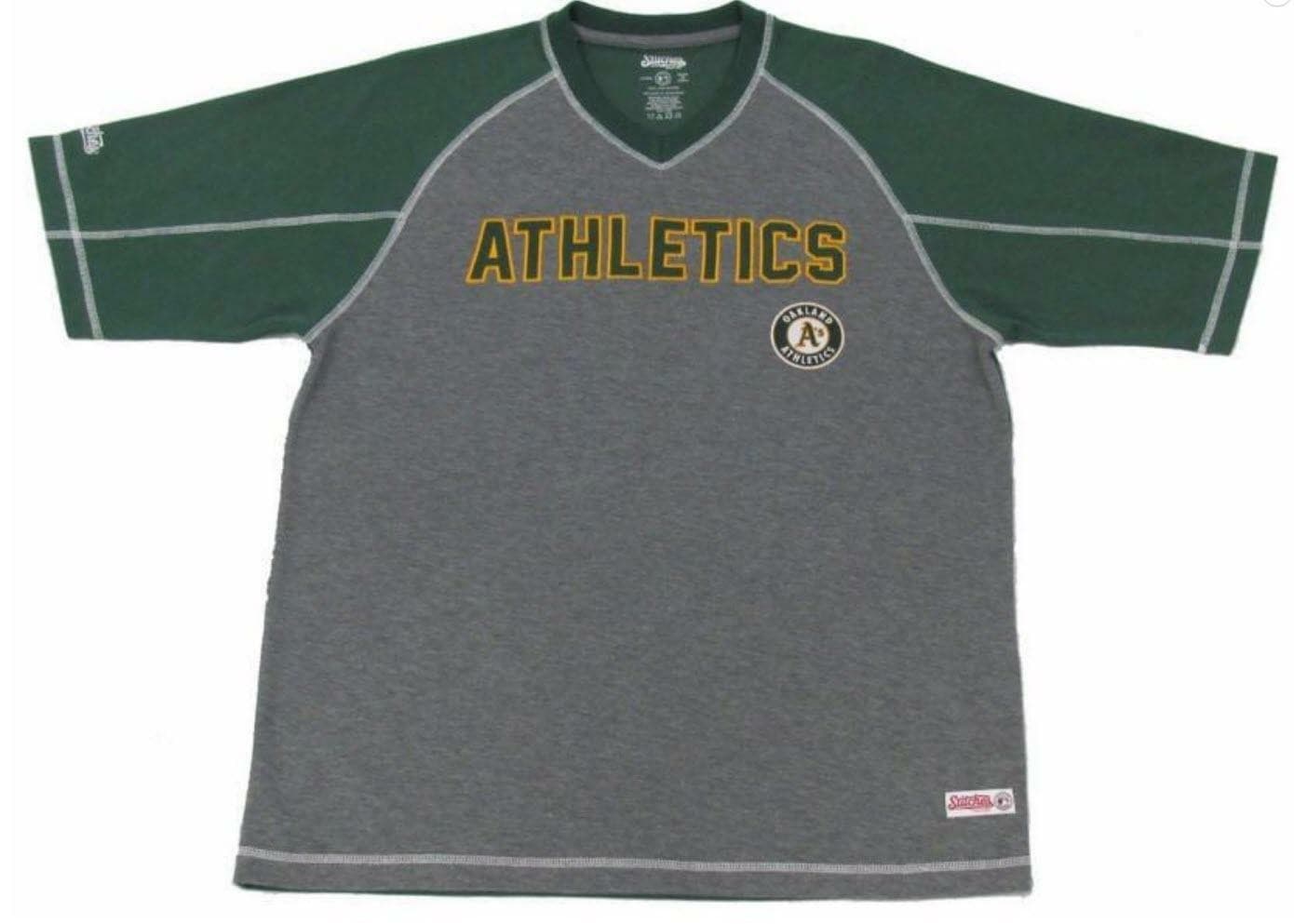 Stitches Men's Oakland A's Performance Raglan T-shirt Green X-Large $45 Value - Thumbnail 7
