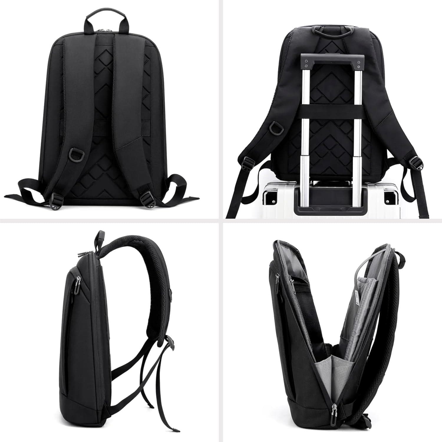 SOAR Ohio State Buckeyes Collegiate 14 Inch Premium Laptop Backpack Black - Thumbnail 4