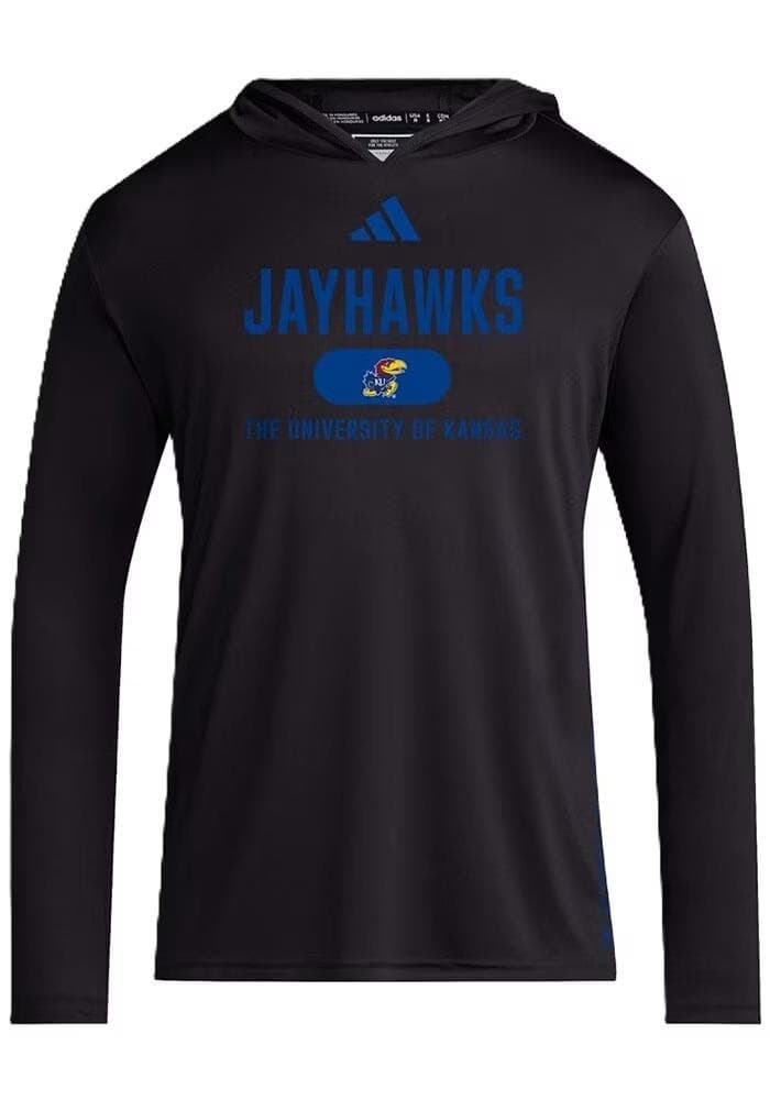 Adidas Men's Kansas Jayhawks Aeroready Designed for Training Hoodie Large Tall - Thumbnail 3