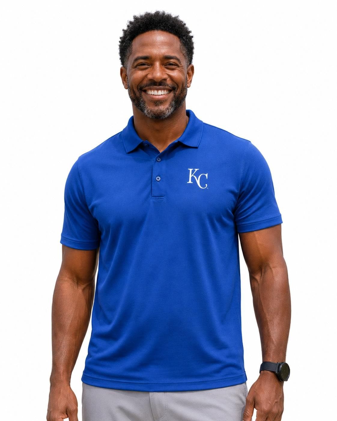 Levelwear Men's Kansas City Royals Duval Performance Polyester Polo Large Blue - Thumbnail 7