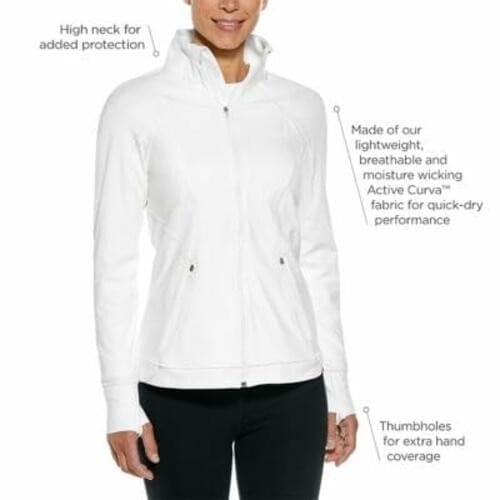 Coolibar UPF 50+ Women's Interval Jacket Black Medium $182 Value - Thumbnail 4
