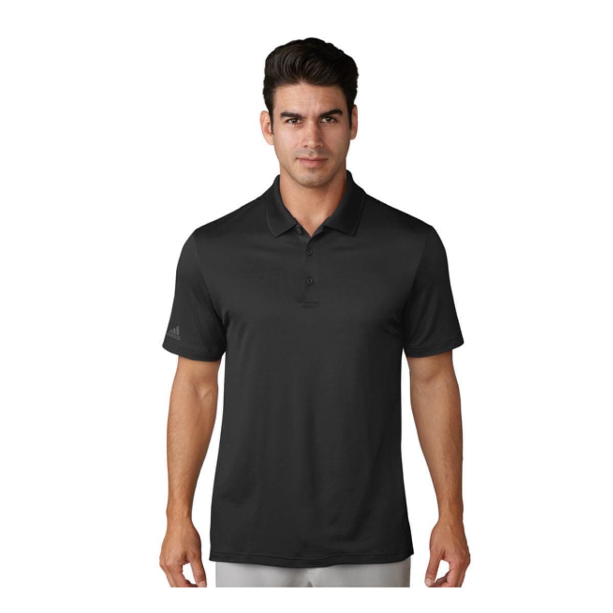 Adidas Men's Performance Moisture Wicking UV Protection Polo Black Medium - Thumbnail 2
