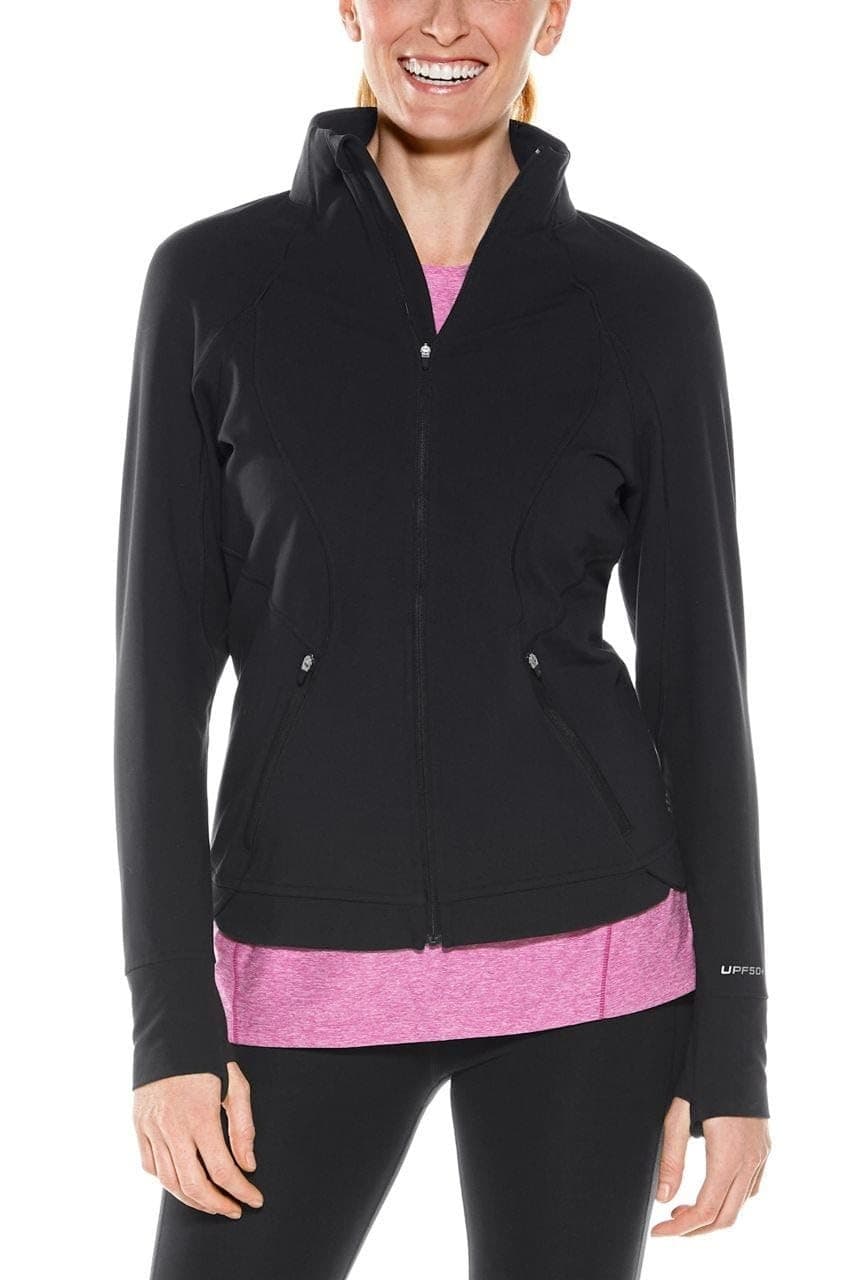 Coolibar UPF 50+ Women's Interval Jacket Black Medium $182 Value - Thumbnail 5