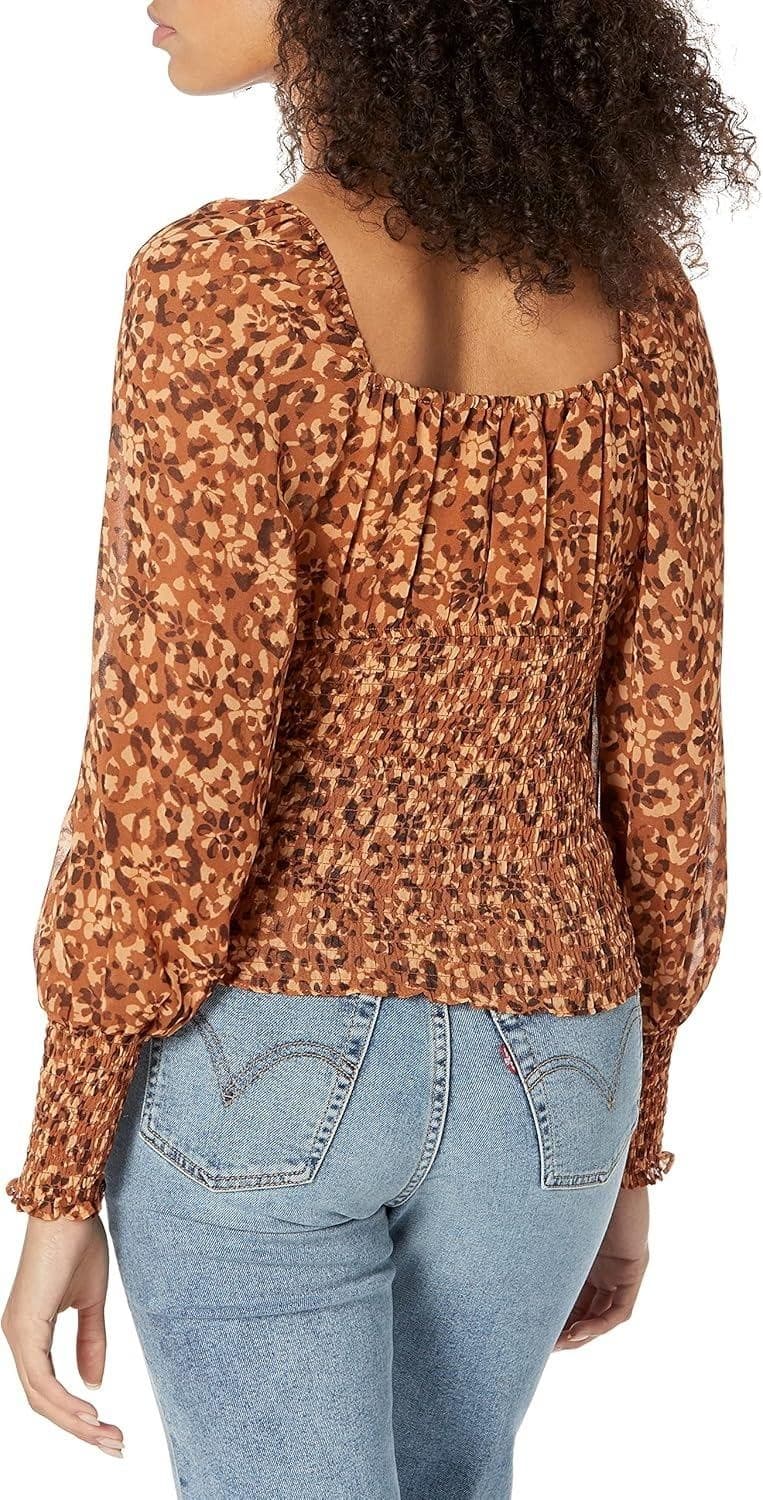 Steve Madden Semi-Sheer Shannon Top Mocha Bisque Small $75 Value - Thumbnail 6