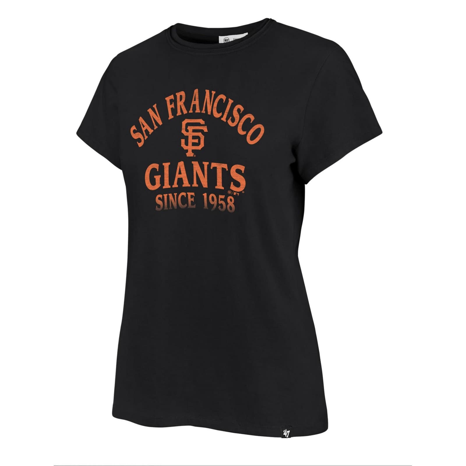 '47 Brand Women's San Francisco Giants Frankie T-Shirt Black Medium - Thumbnail 4