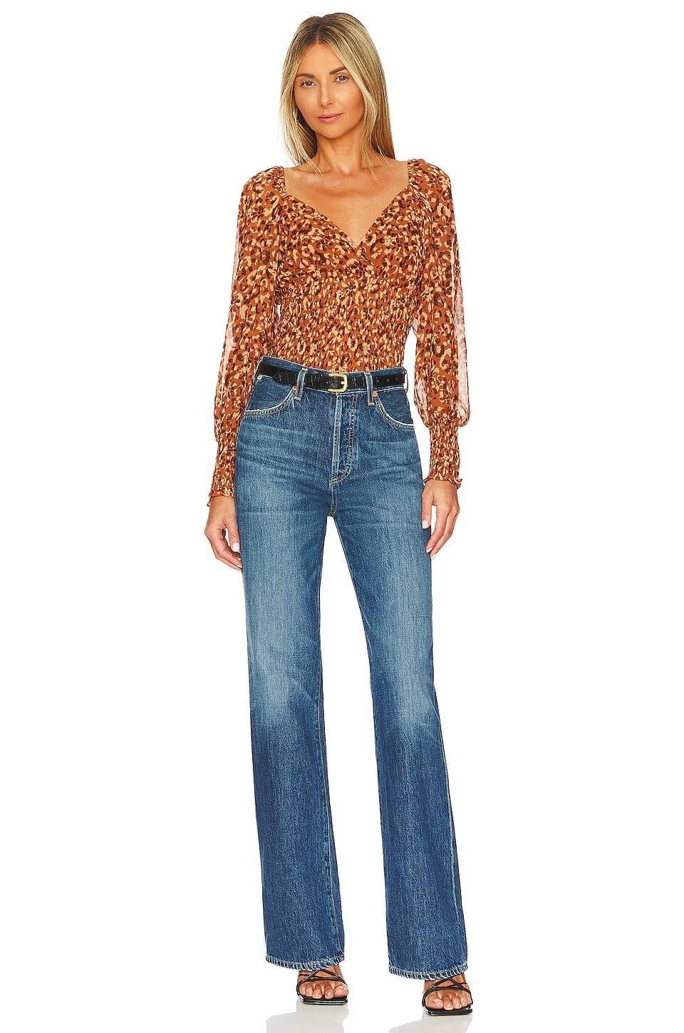 Steve Madden Semi-Sheer Shannon Top Mocha Bisque Small $75 Value - Thumbnail 4