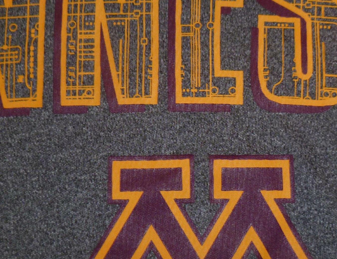 Campus Heritage Men's Minnesota Gophers Performance Circuit T-shirt Gray Medium - Thumbnail 2