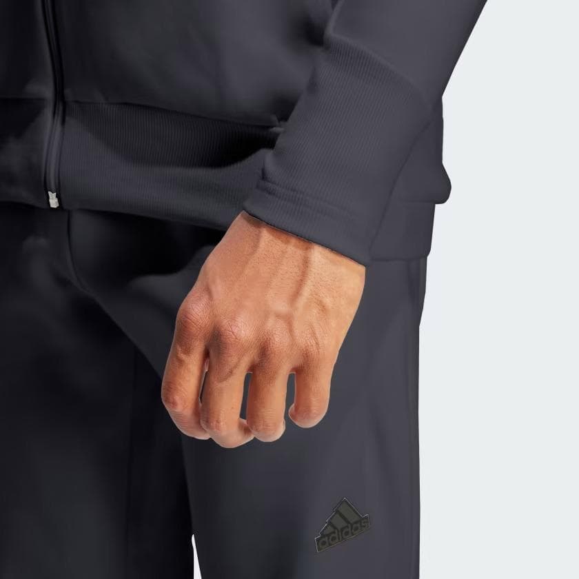 adidas Men's Z.N.E. Premium Full Zip Hooded Fleece Hoodie Jacket 3XLT Black - Thumbnail 7