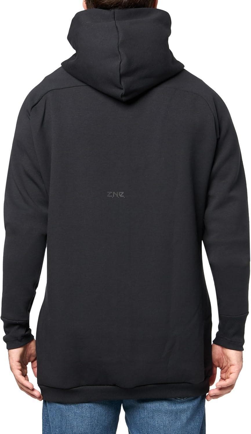 adidas Men's Z.N.E. Premium Full Zip Hooded Fleece Hoodie Jacket 3XLT Black - Thumbnail 3