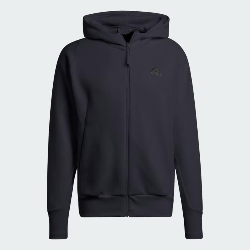 adidas Men's Z.N.E. Premium Full Zip Hooded Fleece Hoodie Jacket 3XLT Black - Thumbnail 10
