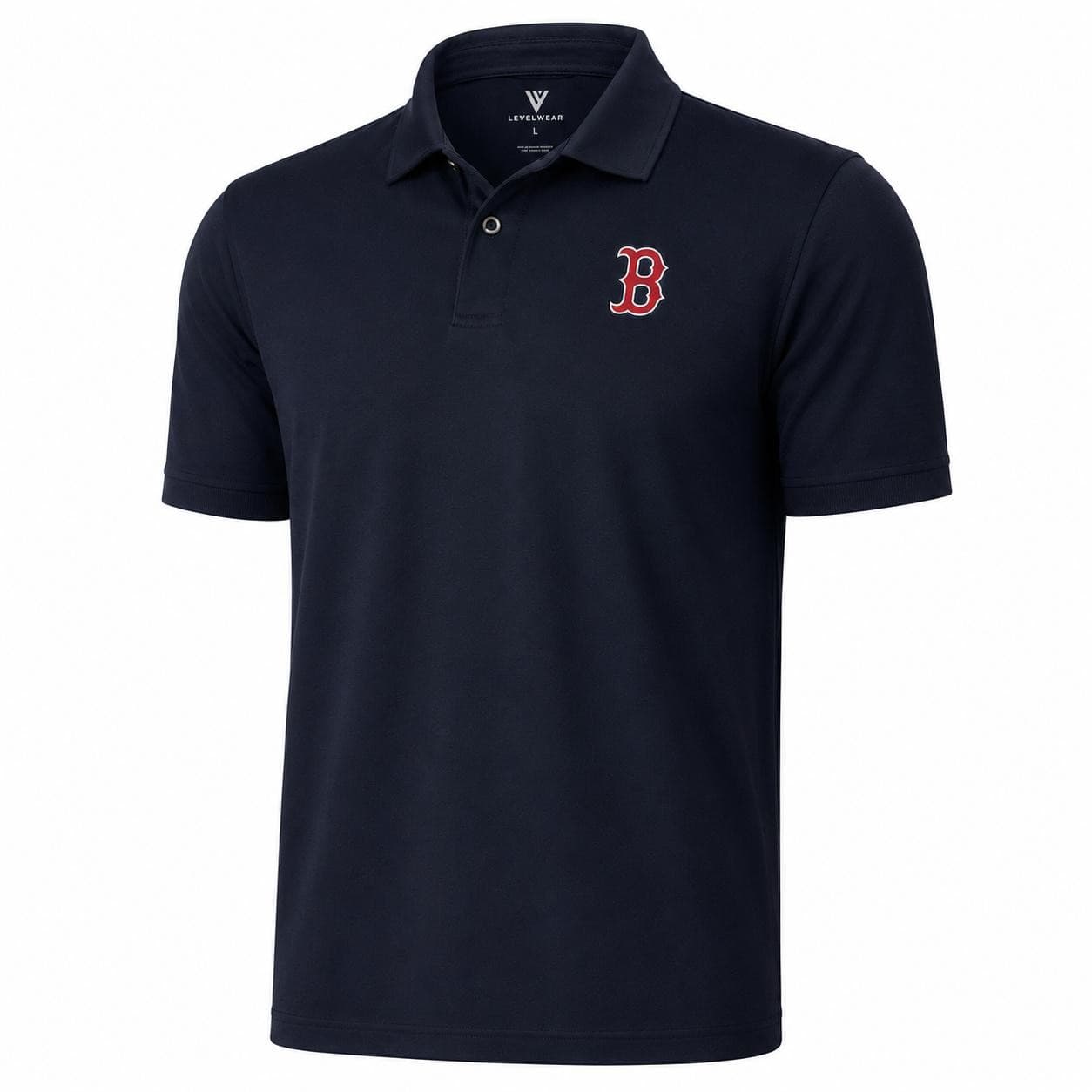 Levelwear Men's Boston Red Sox Duval Performance Polyester Polo X-Large Blue - Thumbnail 6