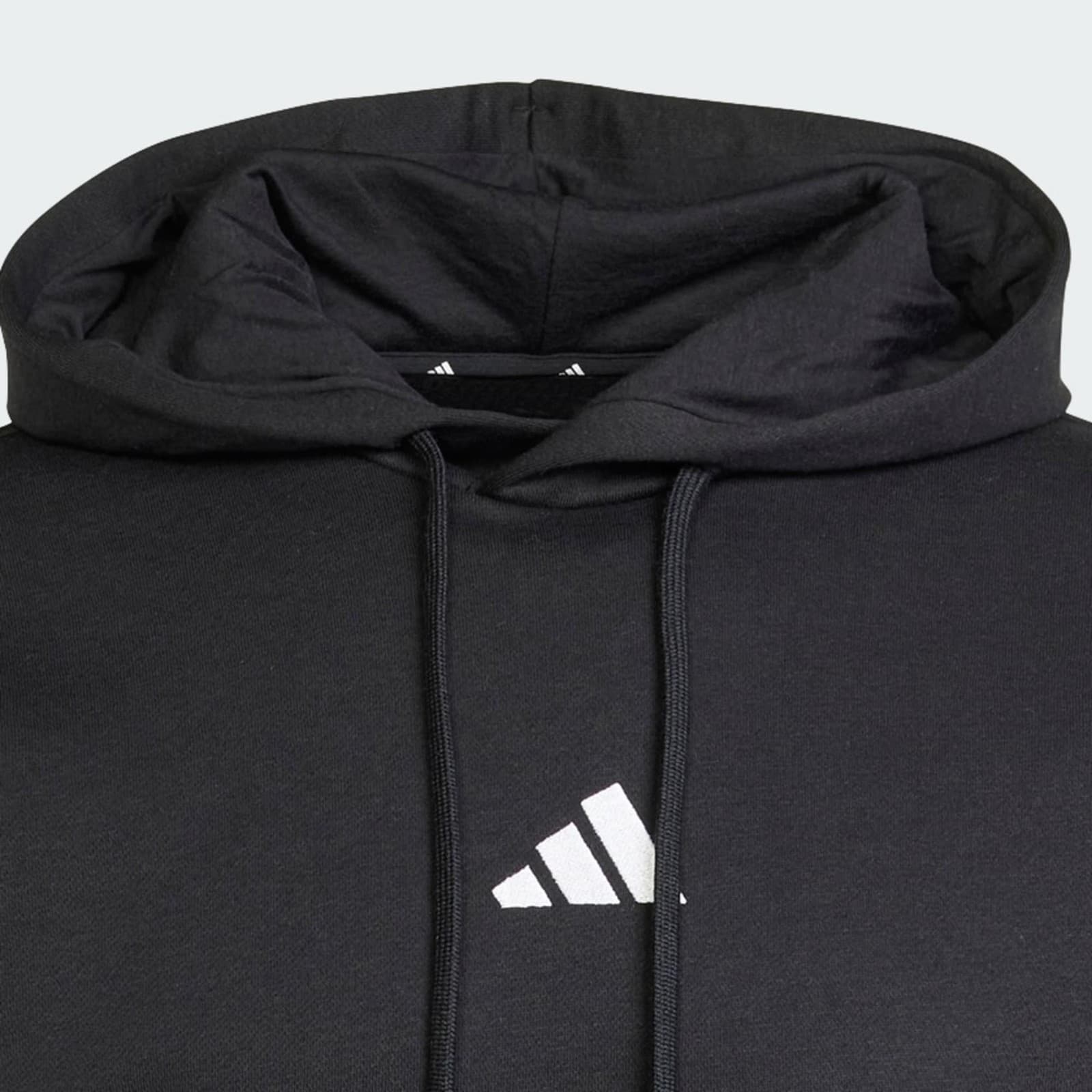 adidas Men's Essentials Three Stripes Pullover Fleece Hoodie Black X-Large - Thumbnail 5