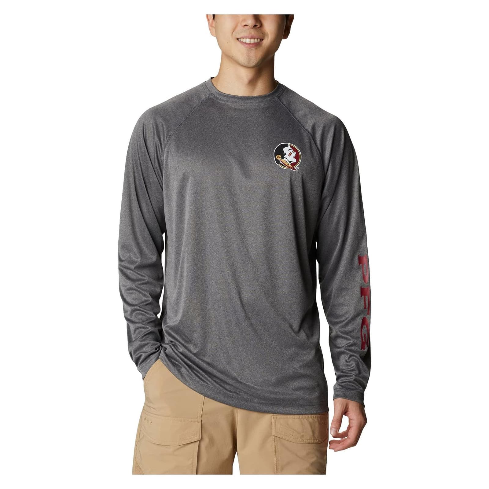 Columbia Men's Florida State Seminoles Terminal Tackle Long Sleeve PFG Shirt XLT