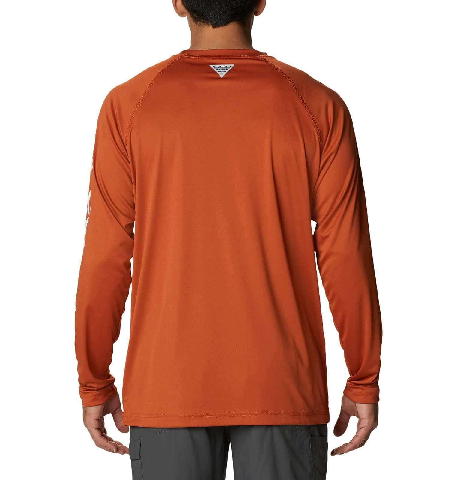 Columbia Men's Texas Longhorns Terminal Tackle Long Sleeve PFG Top 2XT 3XT - Thumbnail 4