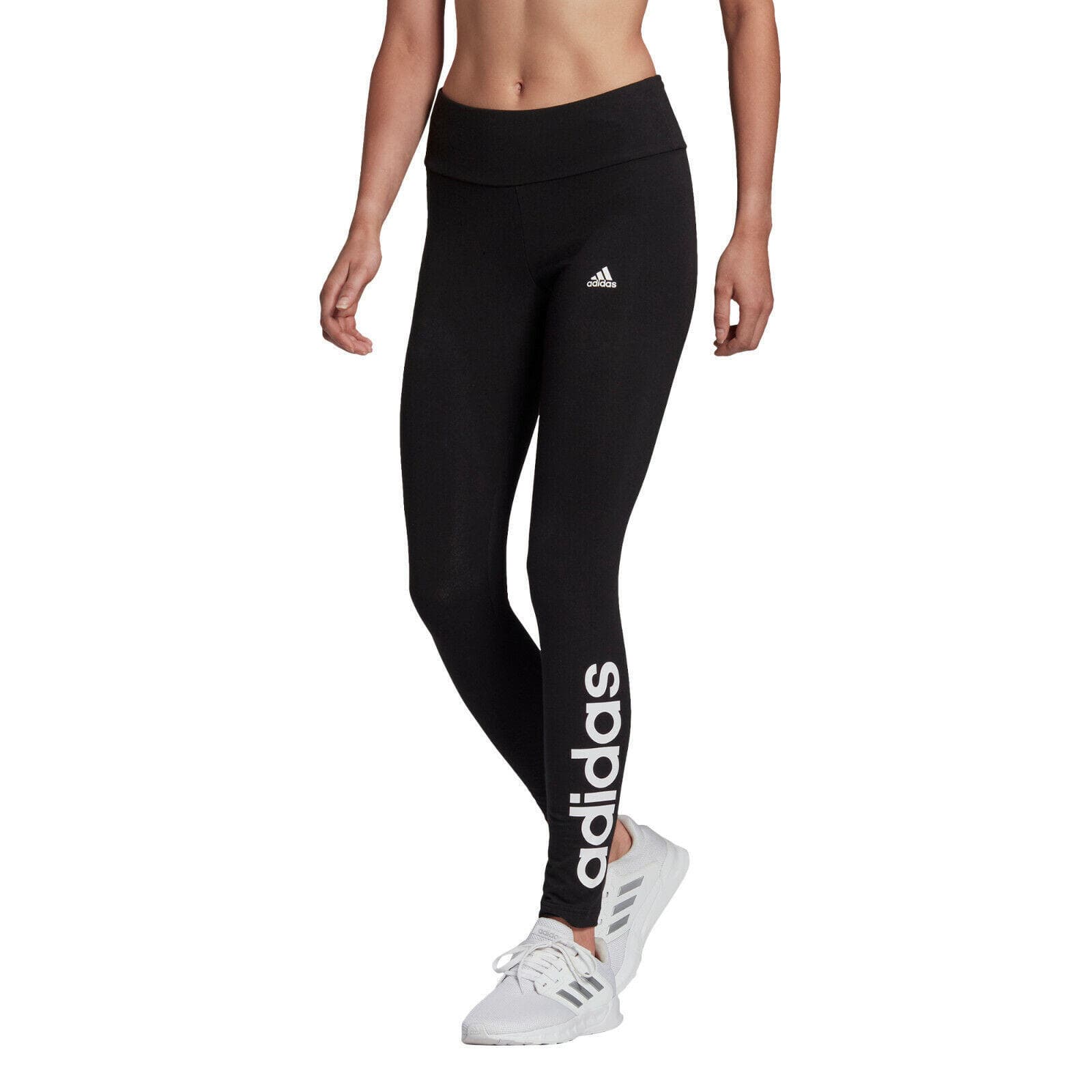 adidas Women's Loungewear Essentials High-waisted Logo Leggings Black S M L - Thumbnail 9