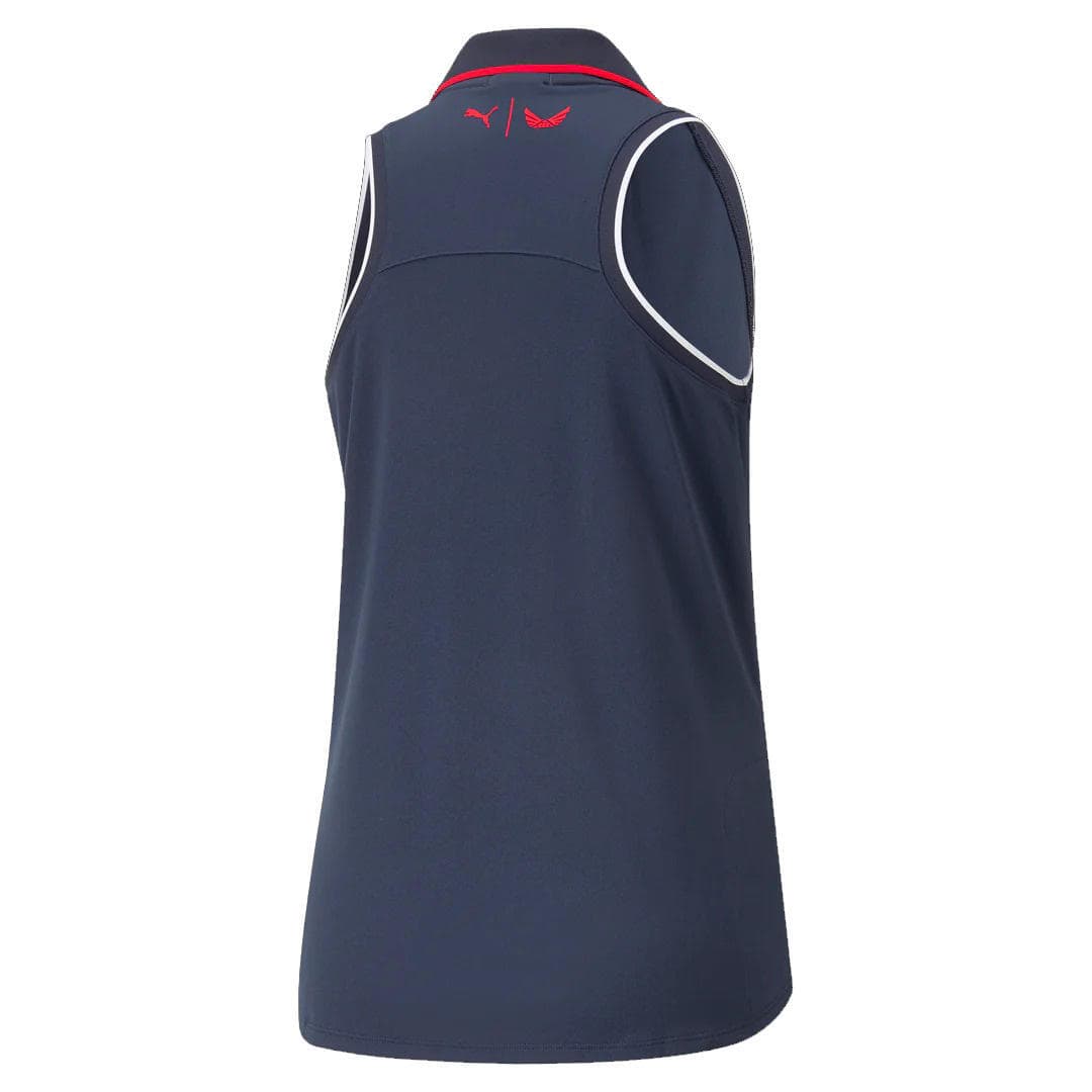 Puma Women's Volition American Sleeveless Rosie X Polo Shirt Navy Blue XL - Thumbnail 5