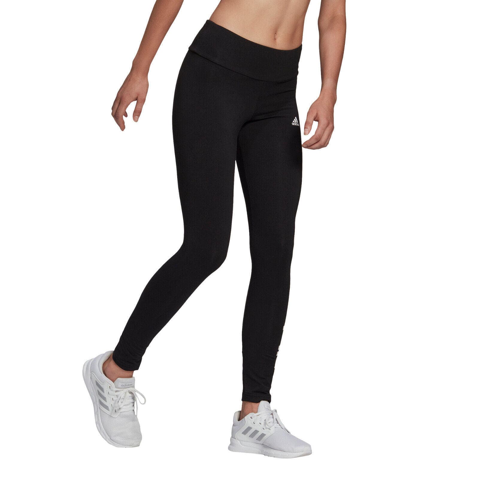 adidas Women's Loungewear Essentials High-waisted Logo Leggings Black S M L - Thumbnail 3