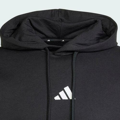 adidas Men's Essentials Three Stripes Pullover Fleece Hoodie Black Medium - Thumbnail 6