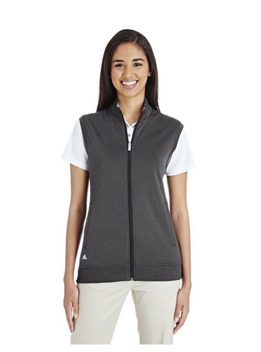 Adidas Women's Full-Zip UPF Protection Club Vest Heathered Black Small - Thumbnail 6