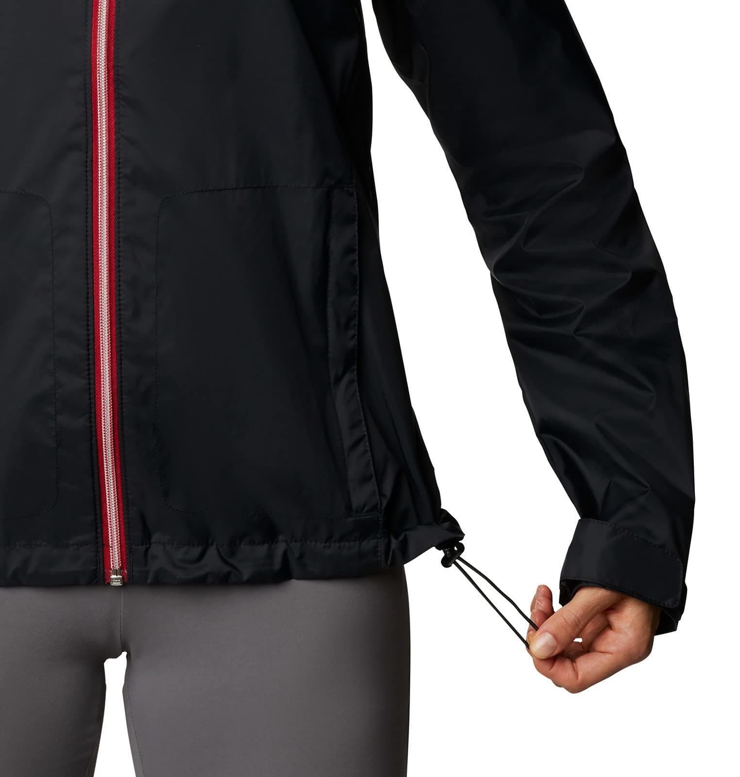 Columbia Women's Oklahoma Sooners Waterproof Hooded Jacket Black Large - Thumbnail 7
