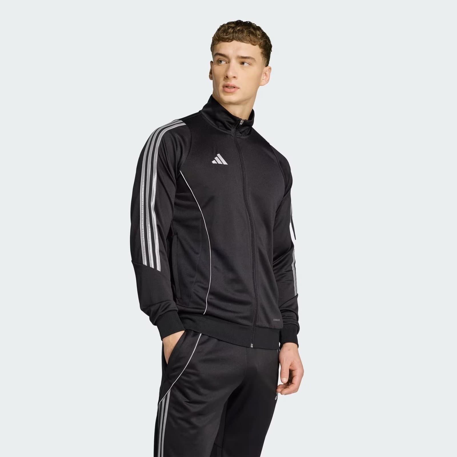 Adidas Men's Tiro Aeroready Full-Zip Training Jacket Black X-Large $65 Value - Thumbnail 7