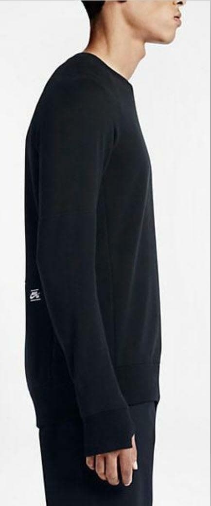Nike SB Men's Everett Graphic Terry Fleece Crew Pullover Sweatshirt Black XL - Thumbnail 4