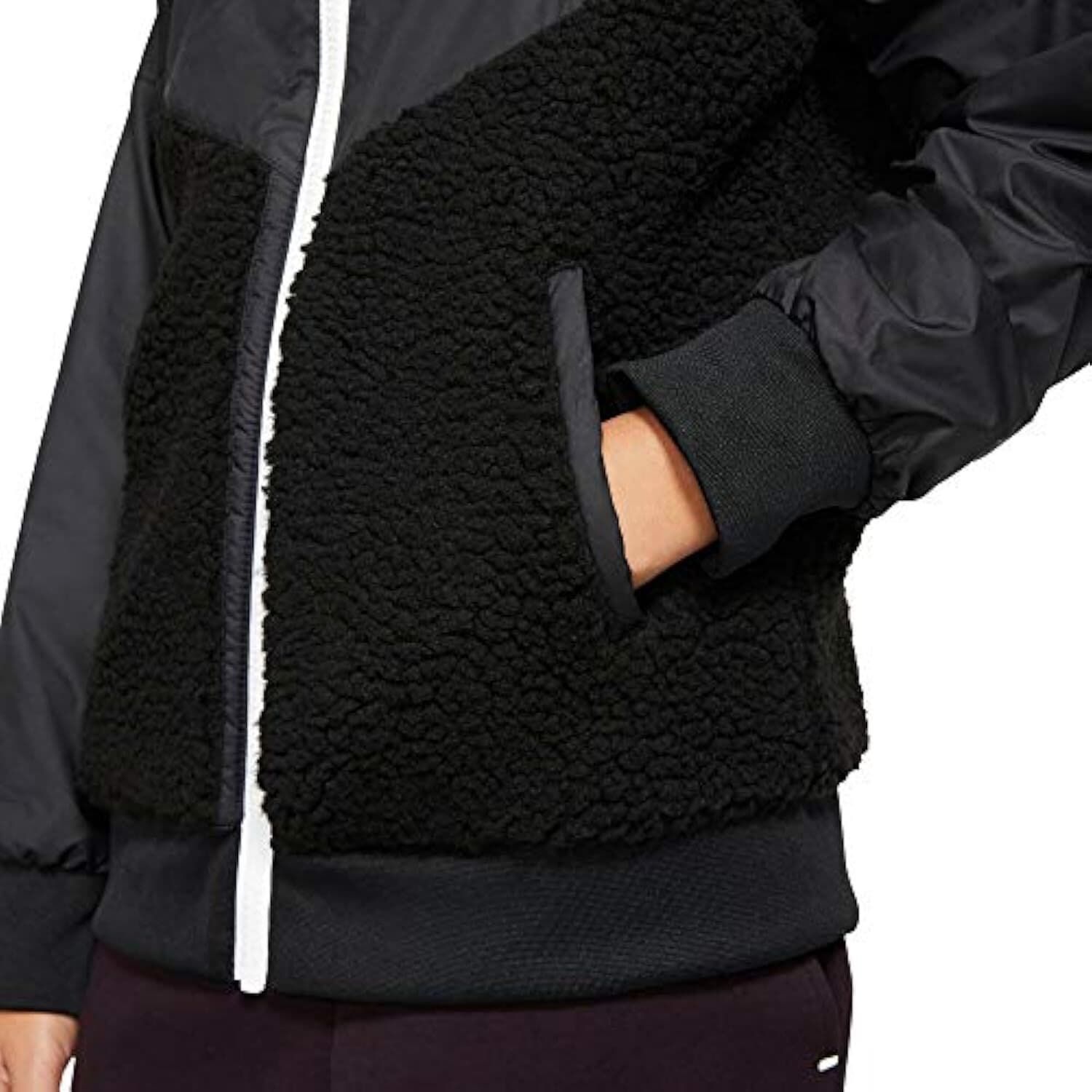 Nike Boys' Sherpa Windrunner Full-Zip Fleece Jacket Black Large $95 Value - Thumbnail 4