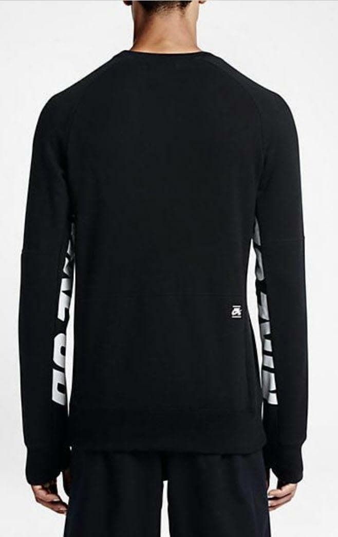 Nike SB Men's Everett Graphic Terry Fleece Crew Pullover Sweatshirt Black XL - Thumbnail 2