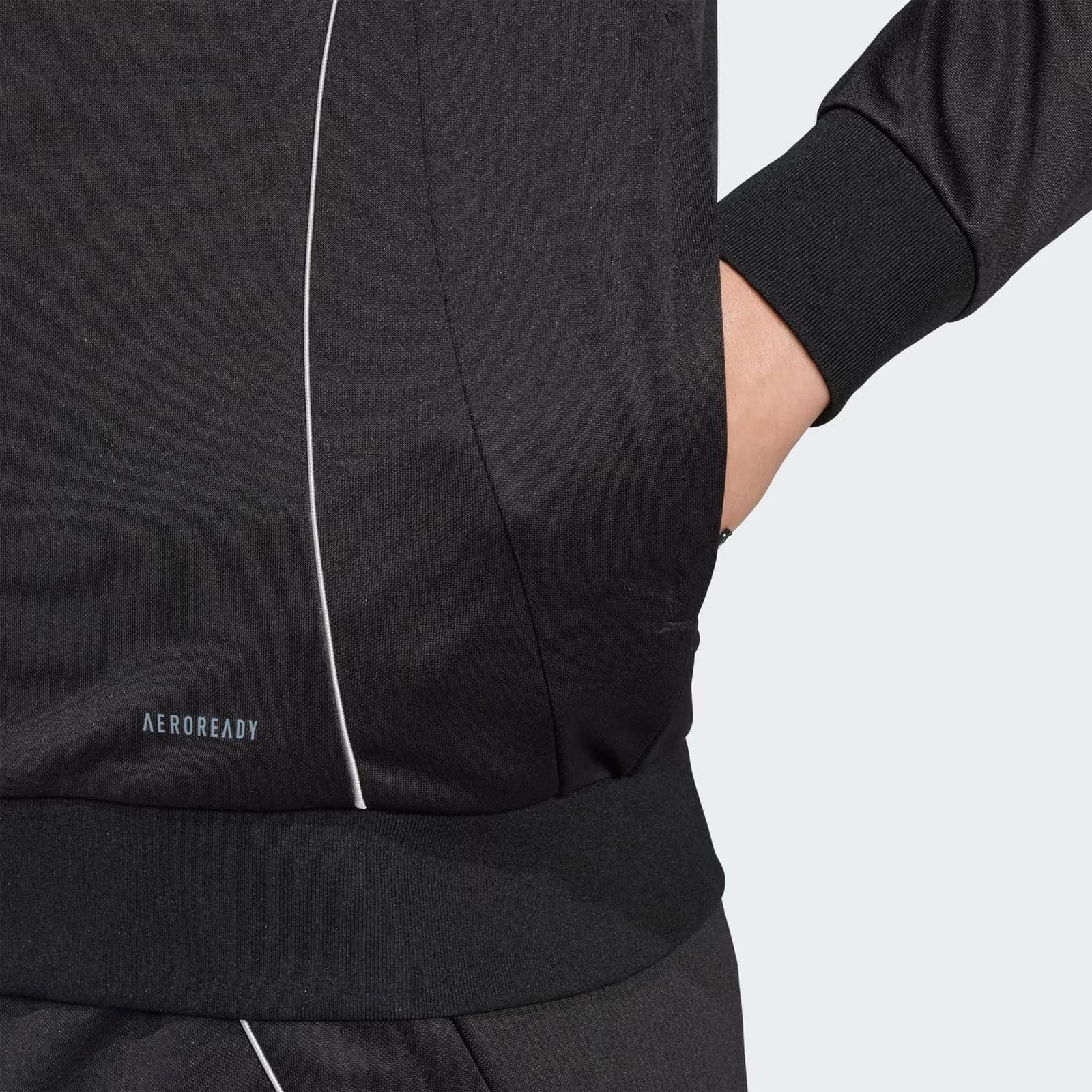 Adidas Men's Tiro Aeroready Full-Zip Training Jacket Black X-Large $65 Value - Thumbnail 4