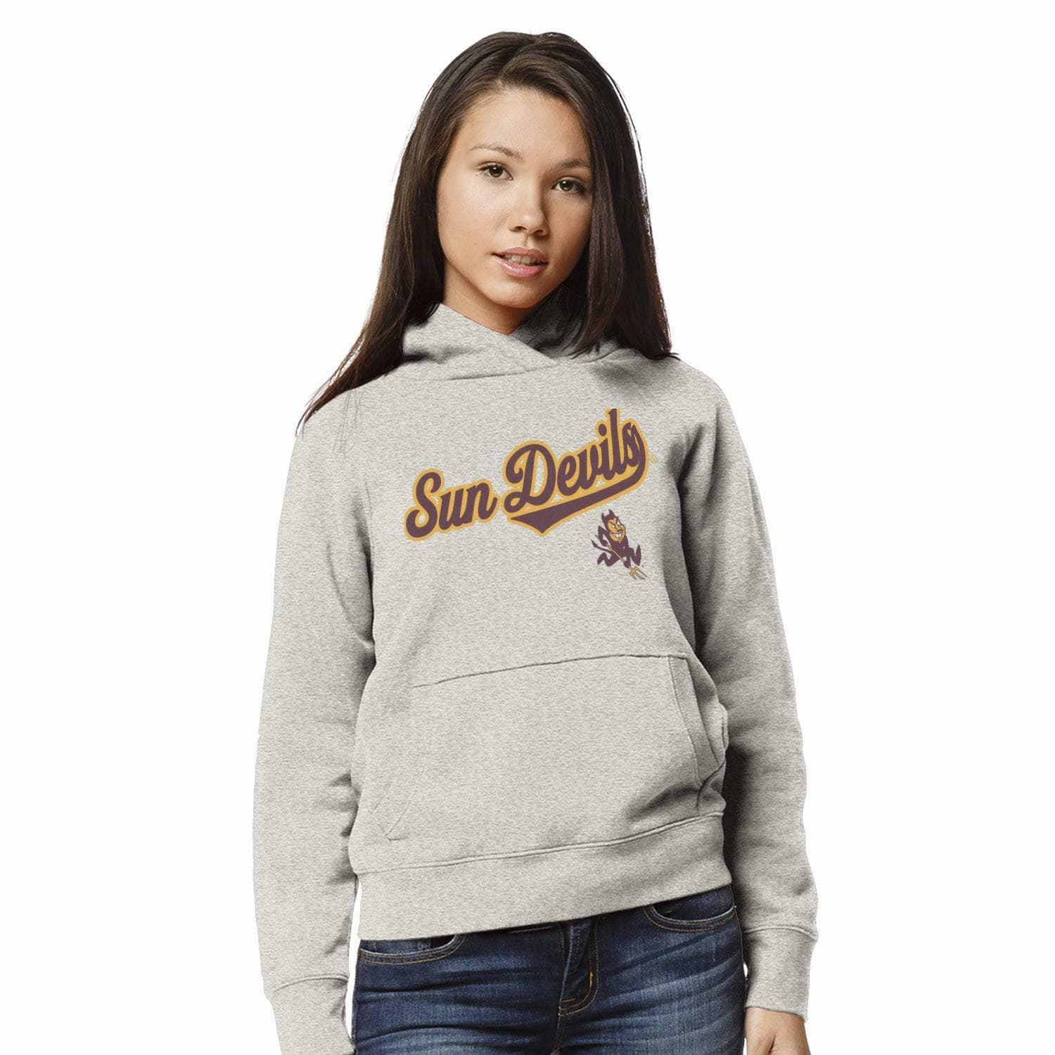 League Brand Women's Arizona State University Sun Devils Academy Hoodie Large - Thumbnail 5