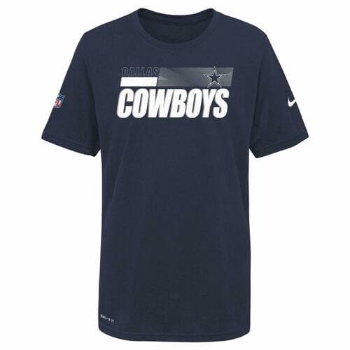 Nike Boy's Dallas Cowboys Dri-Fit Team Issue Short Sleeve T-shirt Large Blue - Thumbnail 4