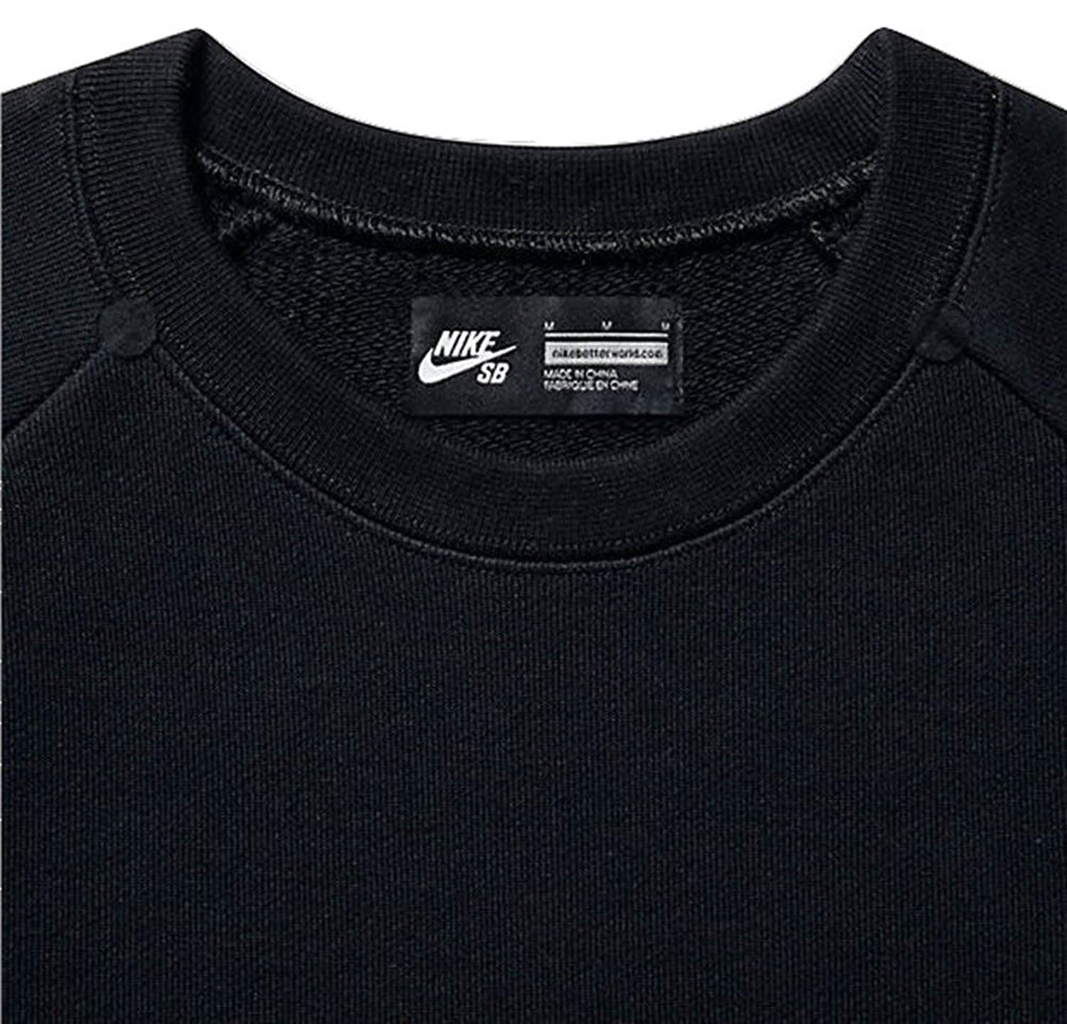 Nike SB Men's Everett Graphic Terry Fleece Crew Pullover Sweatshirt Black XL - Thumbnail 5