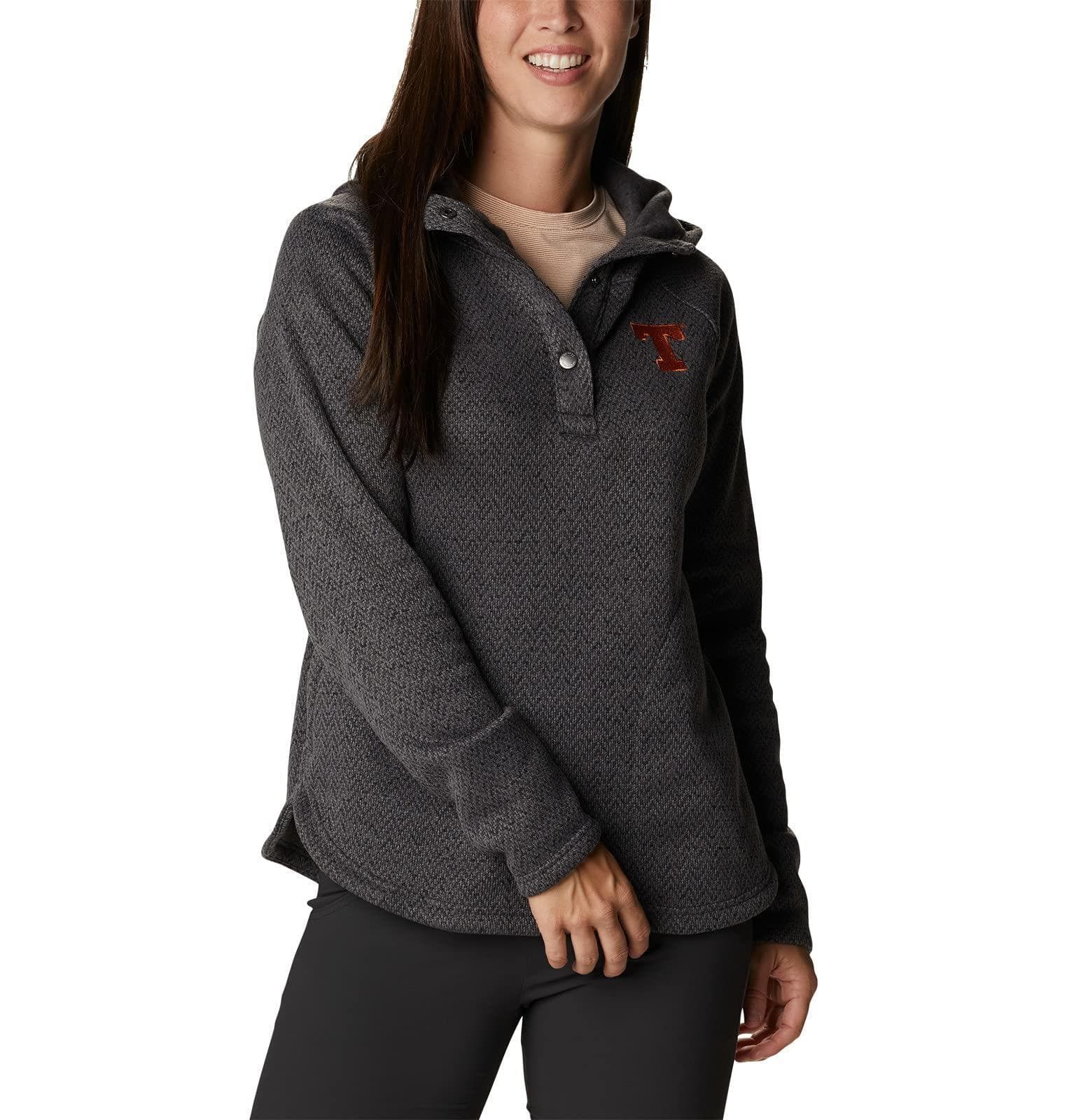 Columbia Women's Texas Longhorns Darling Days Pullover Hoodie Gray Large - Thumbnail 4
