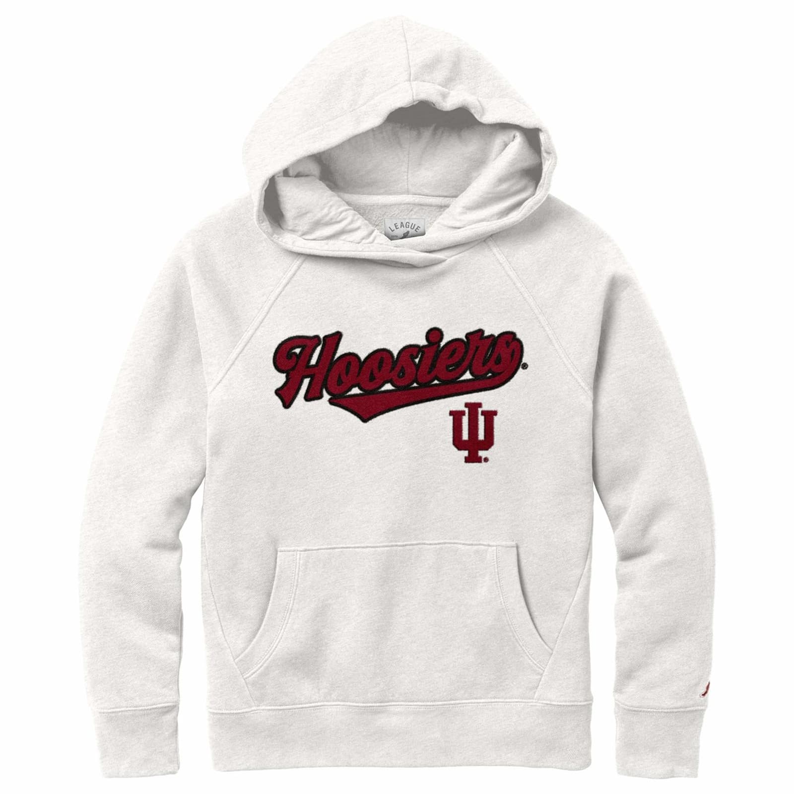 League Brand Women's Indiana Hoosiers Academy Pullover Hoodie Oatmeal Gray Large - Thumbnail 3