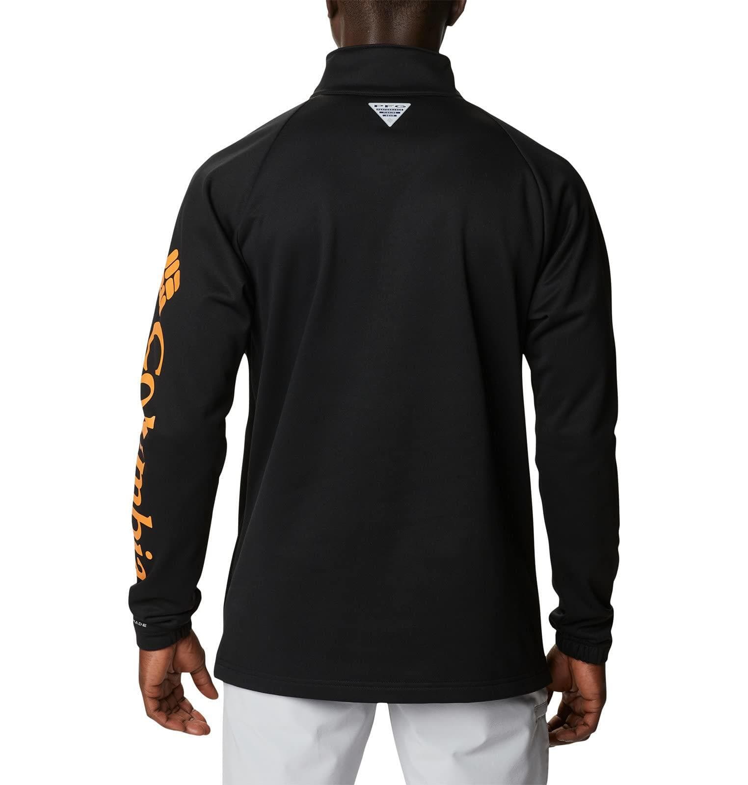 Columbia Men's Virginia Tech Hokies Tackle Fleece 1/4 Zip PFG Jacket Black Large - Thumbnail 4
