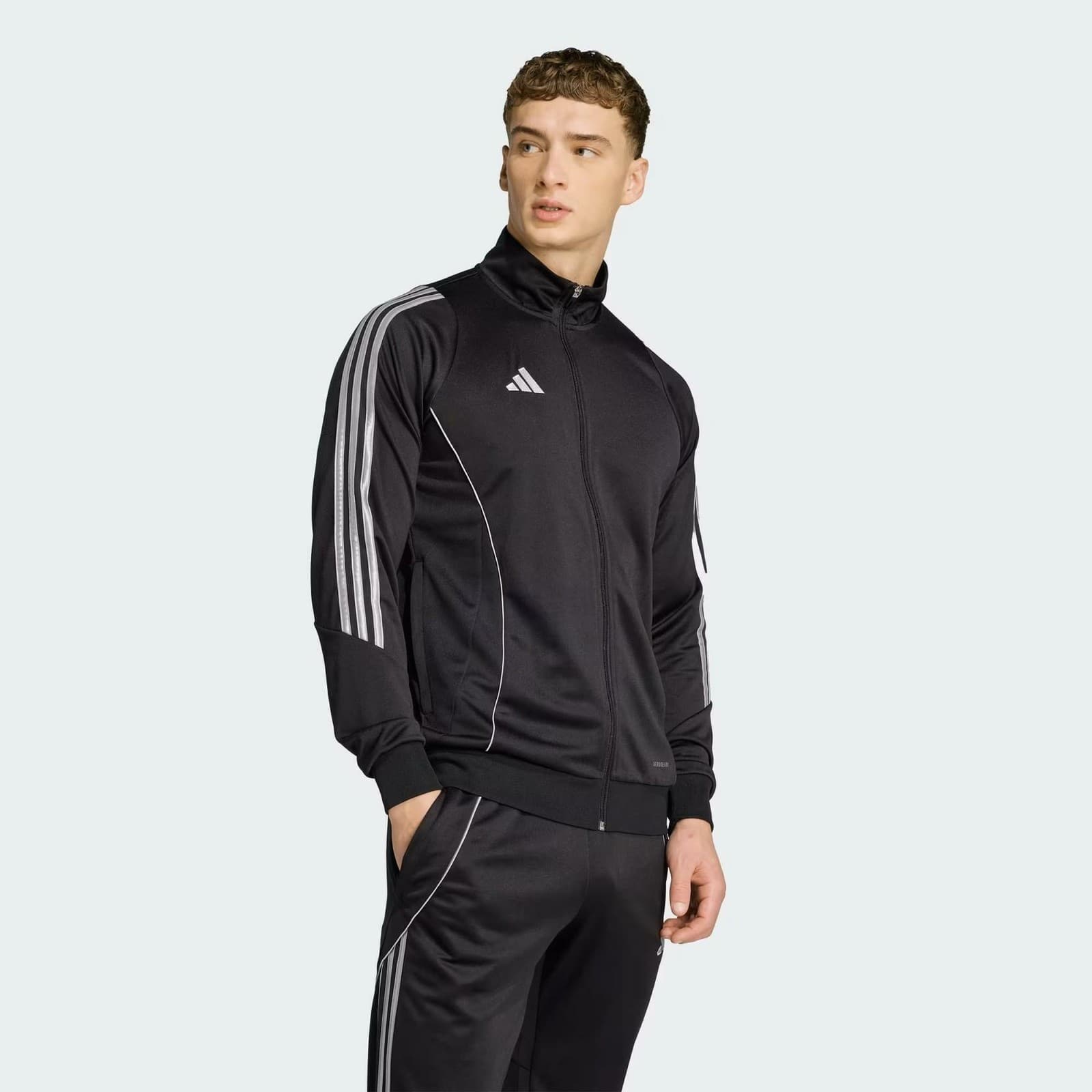 Adidas Men's Tiro Aeroready Full-Zip Training Jacket Black XX-Large $65 Value - Thumbnail 7