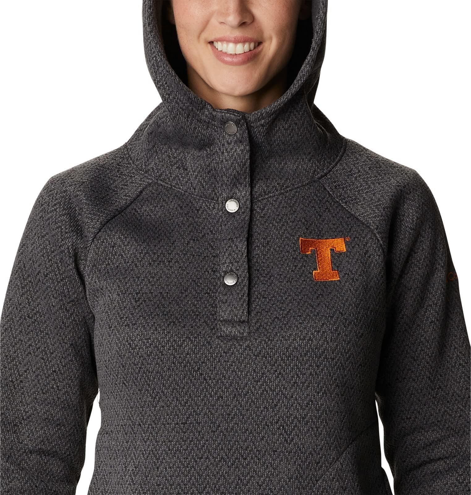 Columbia Women's Texas Longhorns Darling Days Pullover Hoodie Gray Large - Thumbnail 6