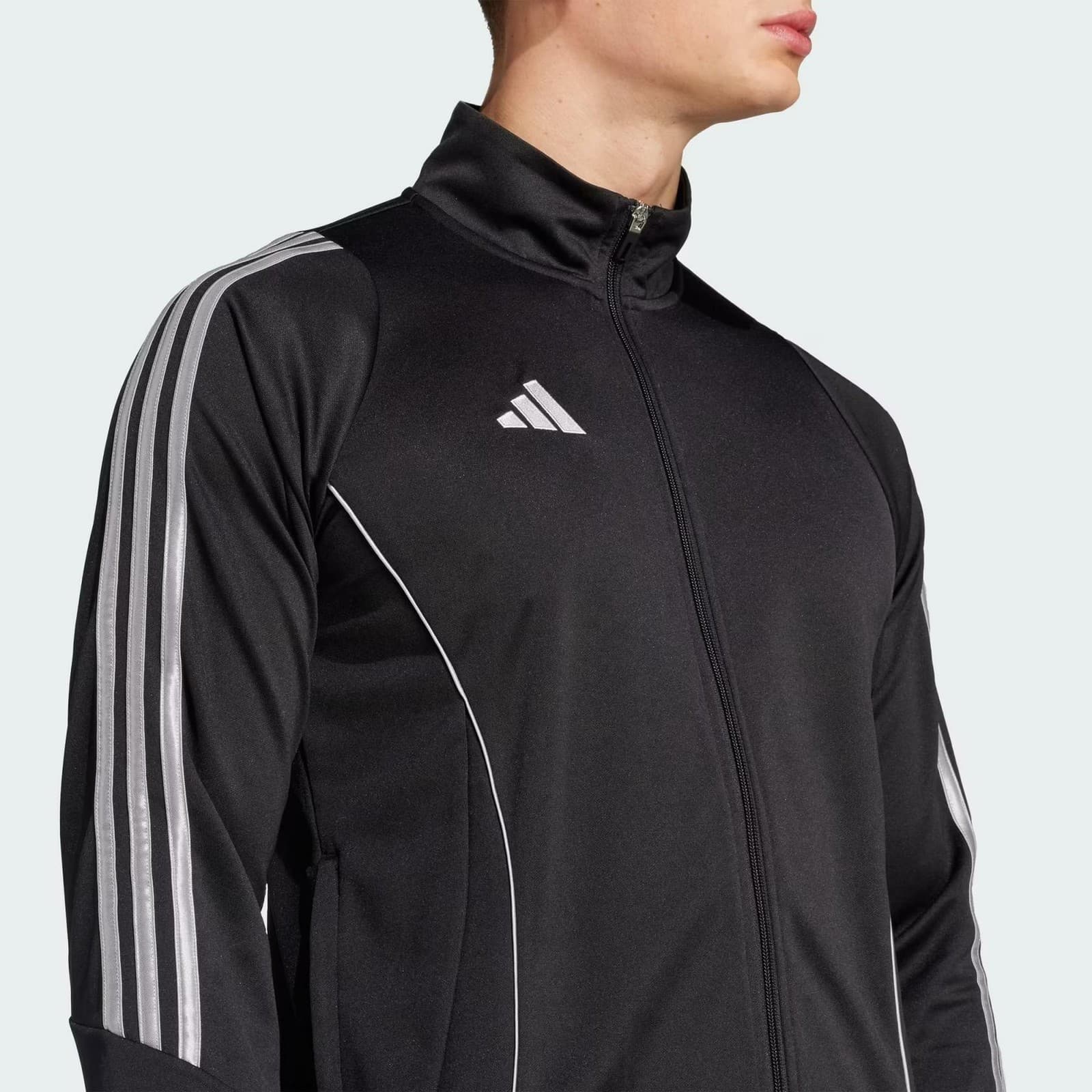 Adidas Men's Tiro Aeroready Full-Zip Training Jacket Black XX-Large $65 Value - Thumbnail 4