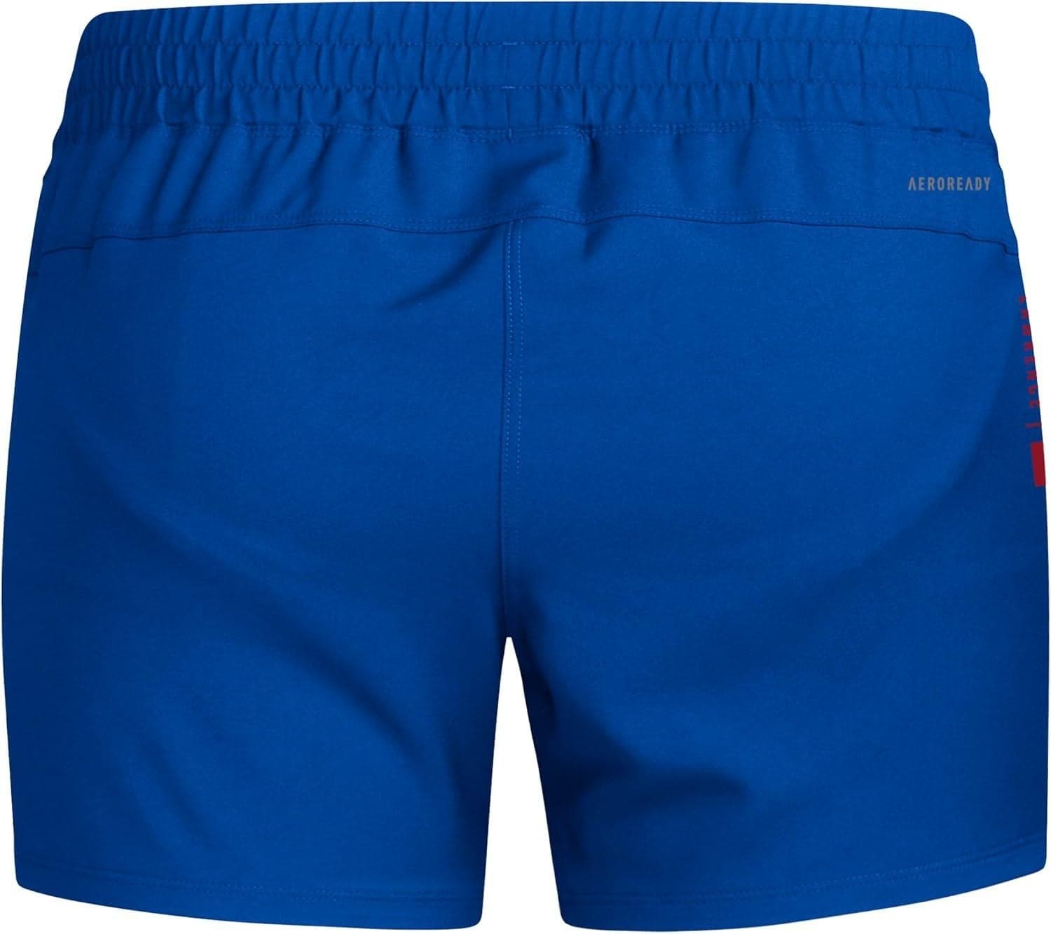 adidas Women's Kansas Jayhawks Aeroready Designed to Move Shorts Medium Blue - Thumbnail 2