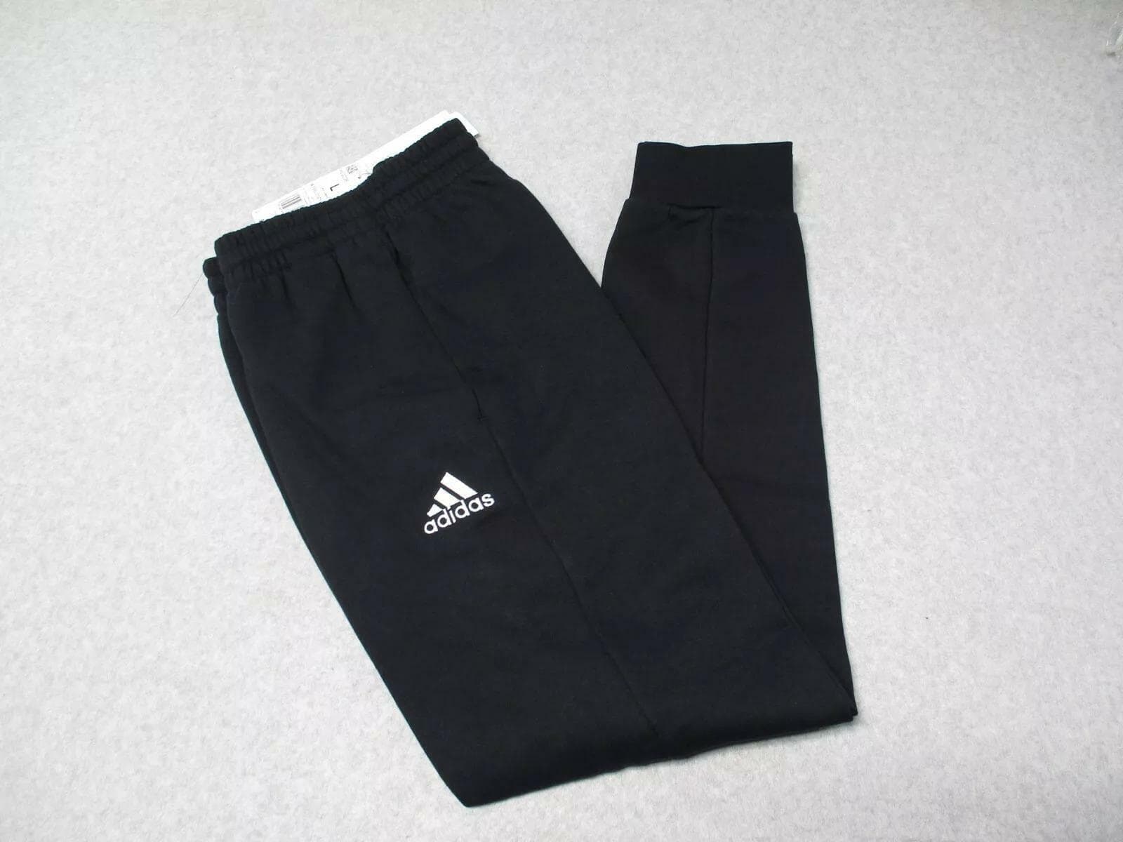 Adidas Men's Essentials Feel Cozy Jogger Fleece Pants Black X-Large $60 Value - Thumbnail 6